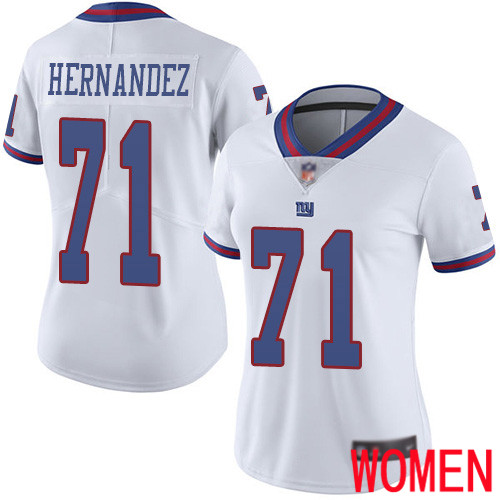Women New York Giants 71 Will Hernandez Limited White Rush Vapor Untouchable Football NFL Jersey